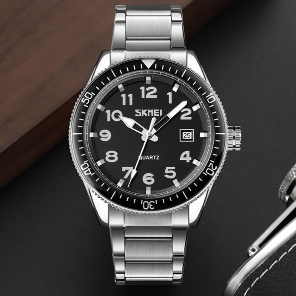 Skmei 9232SSIBK Silver/Black-steel strap