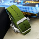AMST 3003 Silver-Black Green Wristband