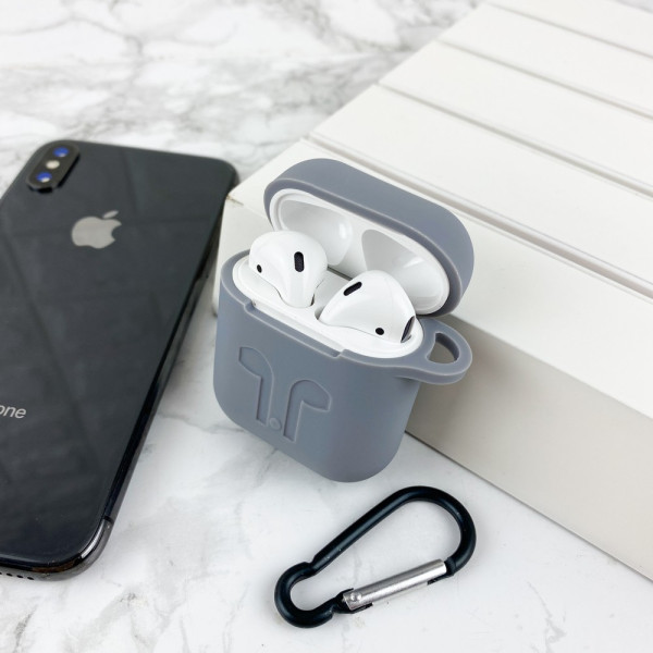 Чехол Airpods 1/2 Silicone Case Gray
