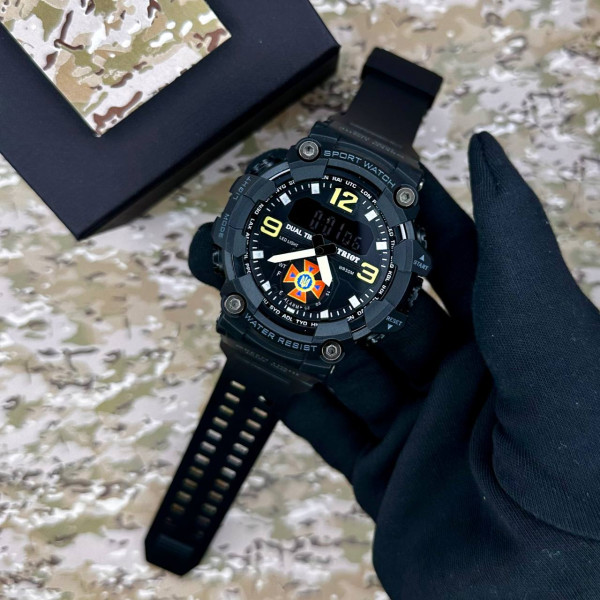 Годинник наручний Patriot 003BKDSNS ДСНС Чорні + Коробка.