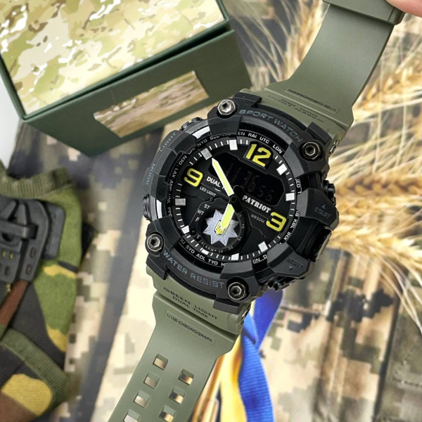 Годинник наручний Patriot 004AGTPO Поліція Зелені  + Коробка