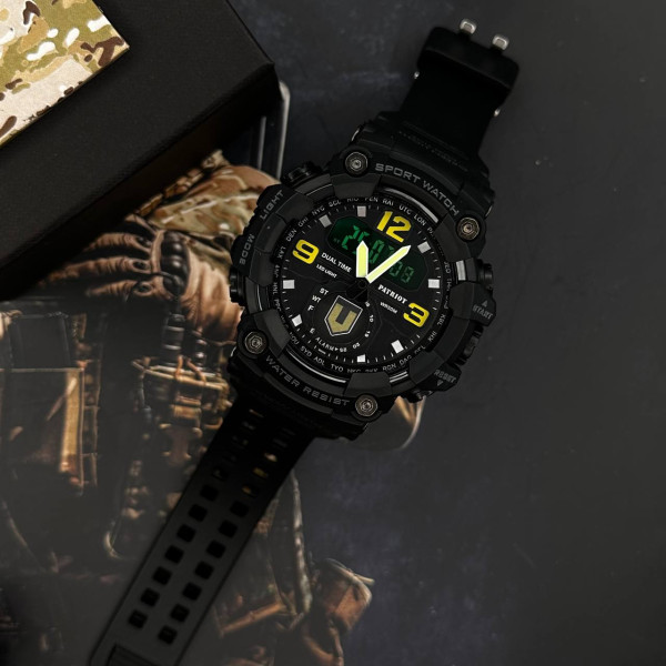 Годинник наручний Patriot 004BKTRO ТРО Чорні + Коробка