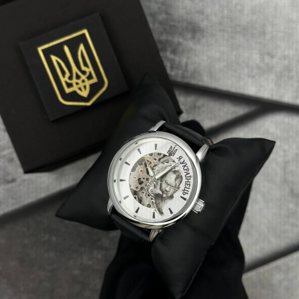 Годинник наручний Patriot 022 Silver-Black Automatics Я Українець