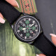Часы наручные Awarder Embroidery Black-Green Black Battery 10ATM