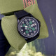 Часы наручные Awarder Embroidery Black-Green Black Battery 10ATM