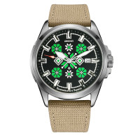 Часы наручные Awarder Embroidery Silver-Green Khaki Automatic 10ATM