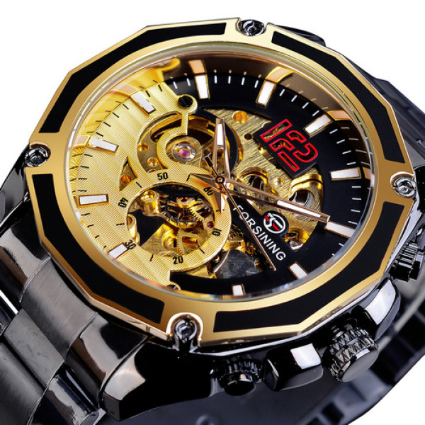 Forsining GMT 1183 Black-Gold