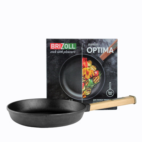 Чугунная сковорода Brizoll Optimа 240х40 мм