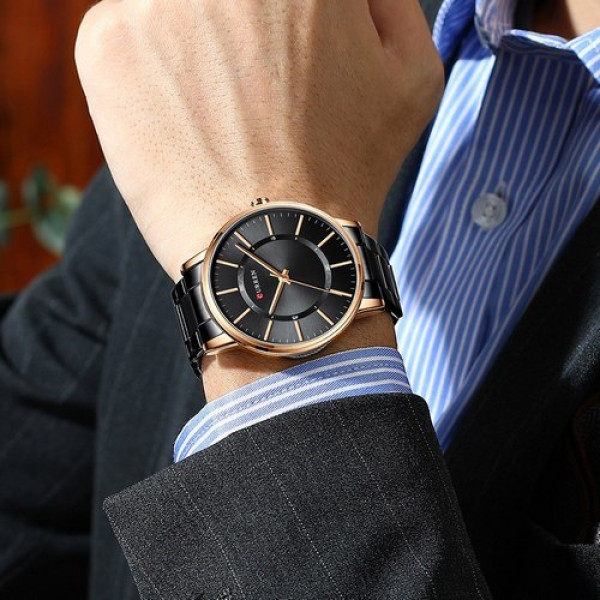 Curren 8385 Black-Gold