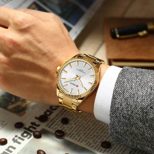 Curren 8425 Gold-White