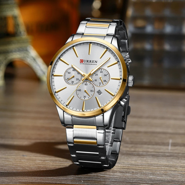 Curren 8435 Silver-Gold-Silver