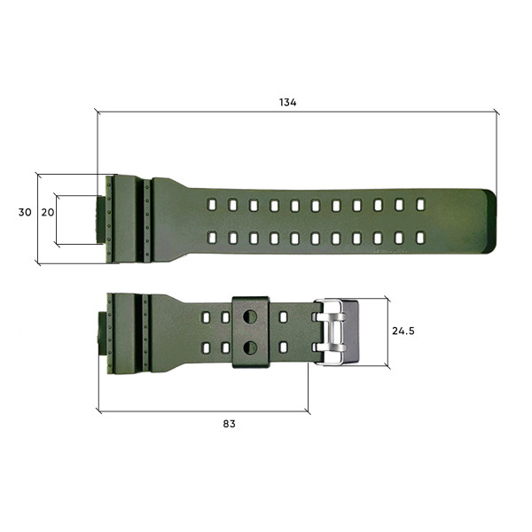 Ремінець для годинника Skmei 1688AG Army Green 1051-0554
