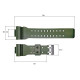 Ремінець для годинника Skmei 1688AG Army Green 1051-0554