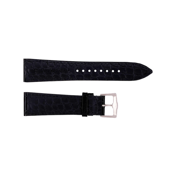 Шкіряний ремінець Premium 22х18 мм. Black