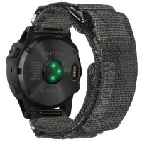 Ремінець для годинника Hemsut HGA131 Military Velcro Garmin Camo Black 26 mm