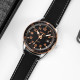 Skmei 9232LRGBK Rose-Gold Black Leather