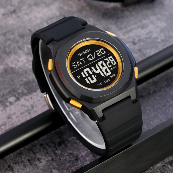 Skmei 2023BKGD-BK Black-Gold Black