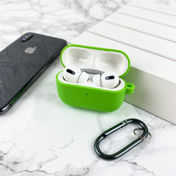 Чехол Airpods Pro Silicone Case Slim Green