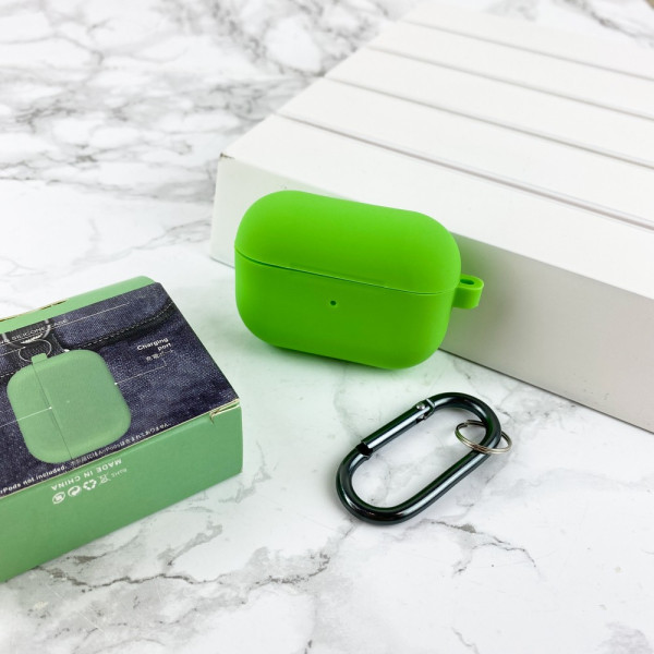 Чехол Airpods Pro Silicone Case Slim Green