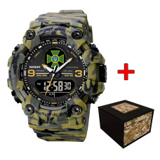 Годинник наручний Patriot 001CMGRDPS ДПС Зелений камуфляж + Коробка.