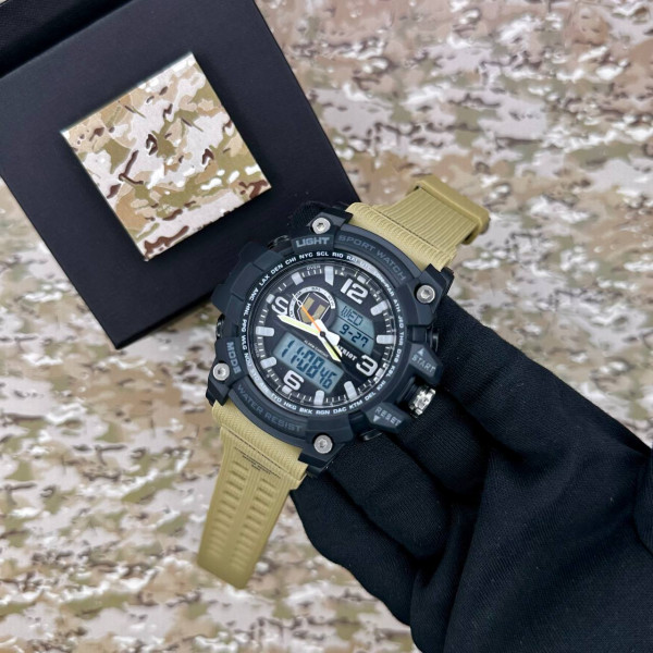 Годинник наручний Patriot 012BKKHTRO ТРО Чорні з хакі + Коробка.