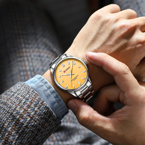 Curren 9090 Silver-Orange