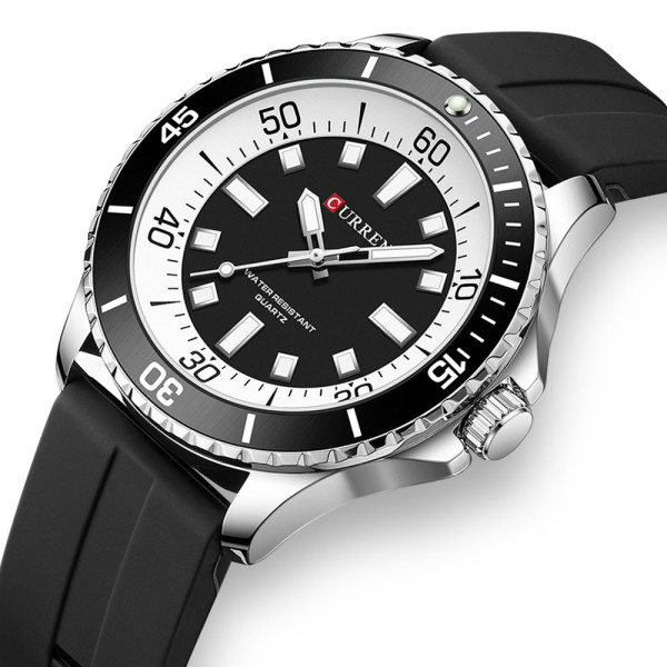 Curren 8448 Silver-Black