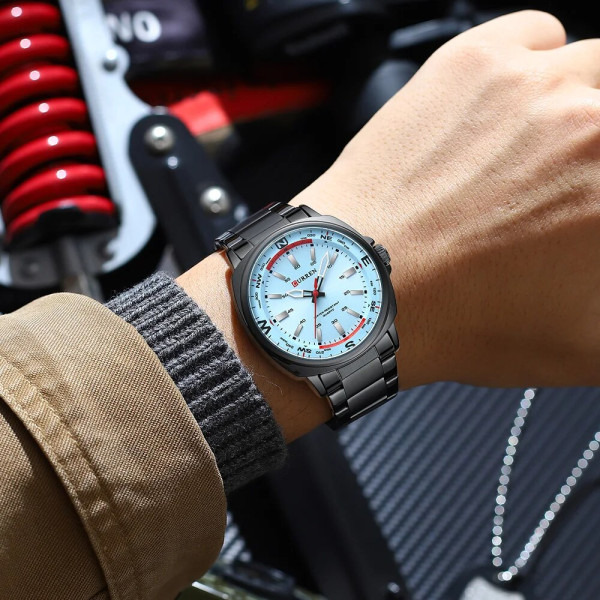 Curren 8455 Black-Blue