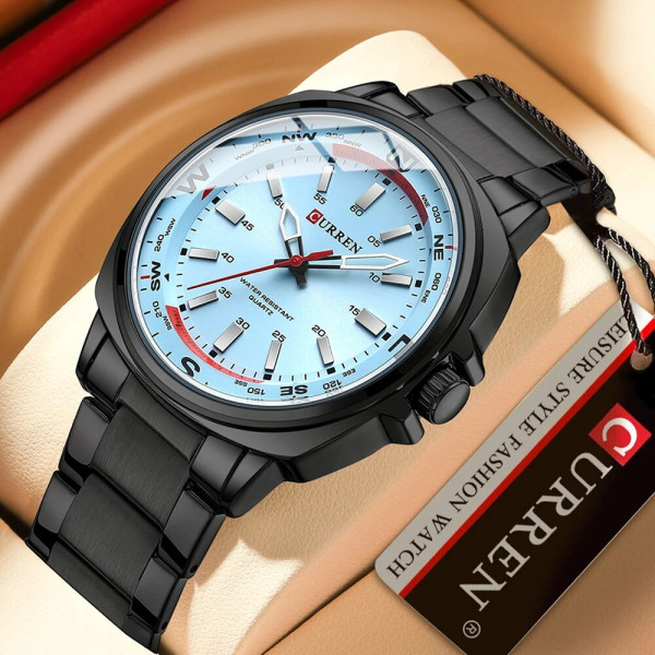 Curren 8455 Black-Blue