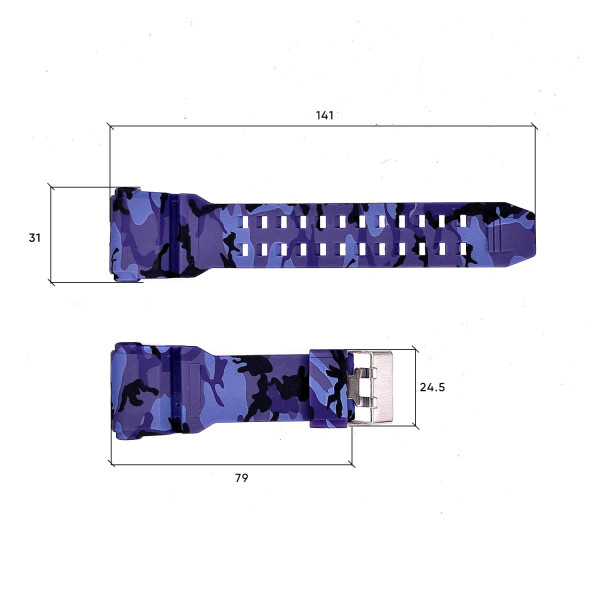 Ремінець для годинника Skmei 1965 camo blue 1051-0506