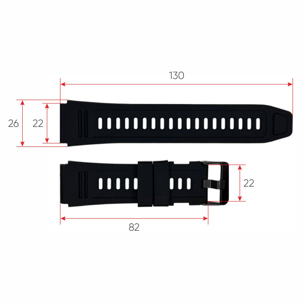 Ремінець для смарт годинника Modfit Combat Black