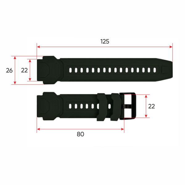 Ремінець для смарт годинника C20 Black