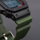 Ремінець для Casio G-Shock DW-5600/6900/G-5600/GW-M5610 Army Green Silver