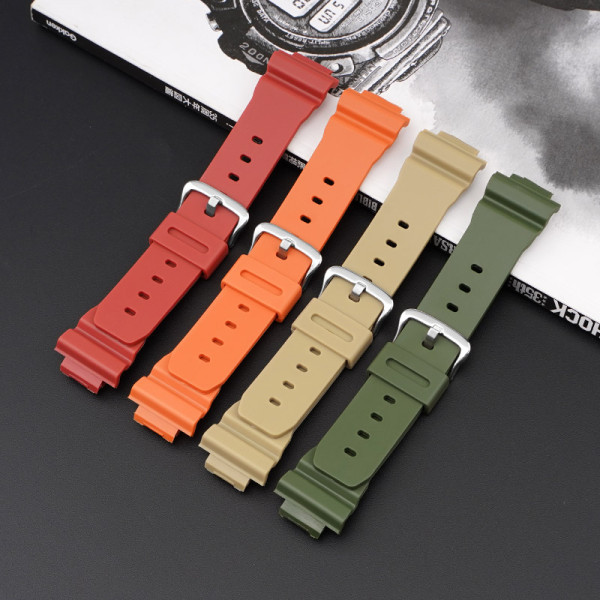 Ремінець для Casio G-Shock DW-5600/6900/G-5600/GW-M5610 Army Green Silver