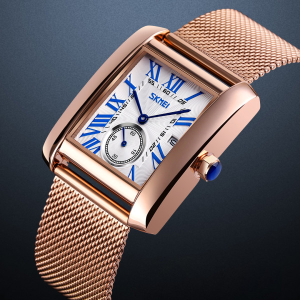 Skmei 9191RGSIBU Rose Gold-Silver-Blue