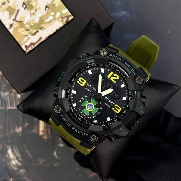 Годинник наручний Patriot 004AGDPS ДПС Зелені  + Коробка.