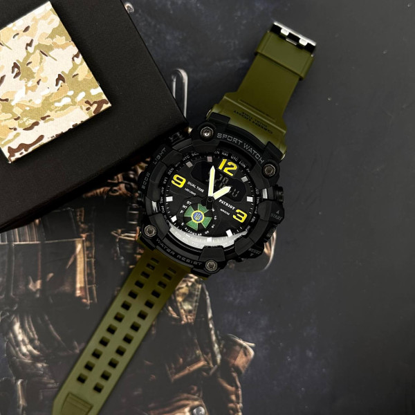 Годинник наручний Patriot 004AGDPS ДПС Зелені  + Коробка.