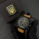 Годинник наручний Patriot 016 Black-Brown Тризуб золото