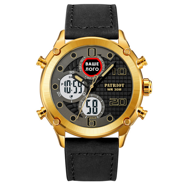 Годинник наручний Patriot 017 Ваше Лого Gold-White