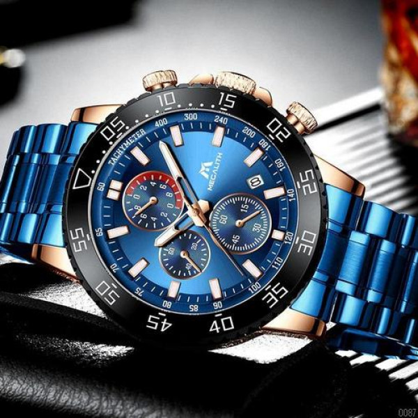 Наручний годинник Megalith 8087M Blue-Cuprum, 1088-0087, Megalith