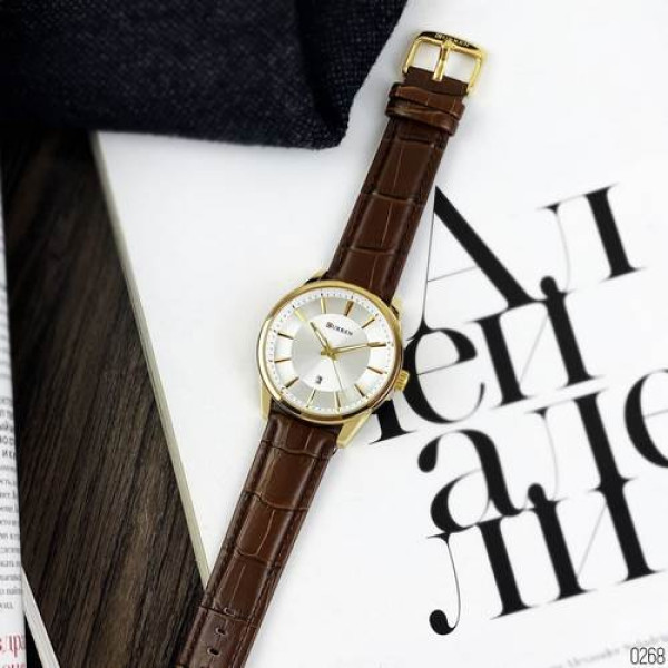 Curren 8365 Brown-Gold-White