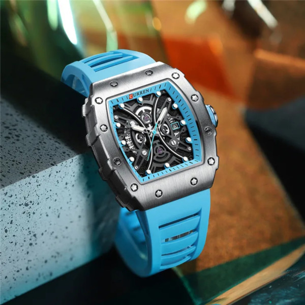 Curren 8438 Black-Light Blue