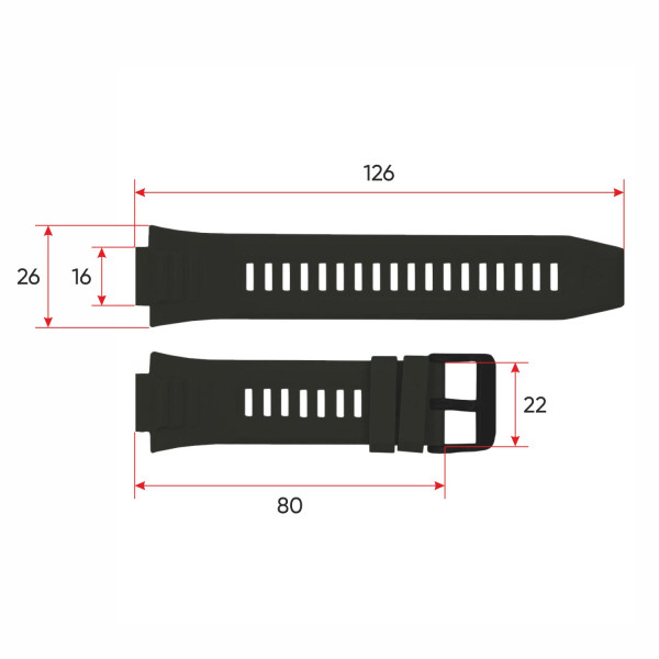 Ремінець для смарт годинника Modfit Armor Black