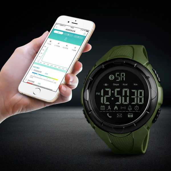 Skmei 1326AG Army Green Smart Watch