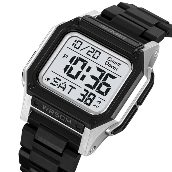 Skmei 2264BKSIWT Black-Silver-White