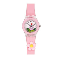 Дитячий годинник Better 005 Flowers Pink-White