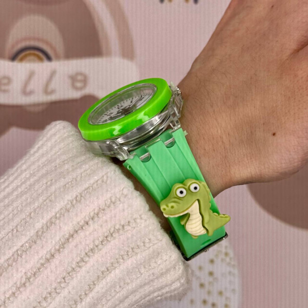 Дитячий годинник Better 005 Crocodile Green-White
