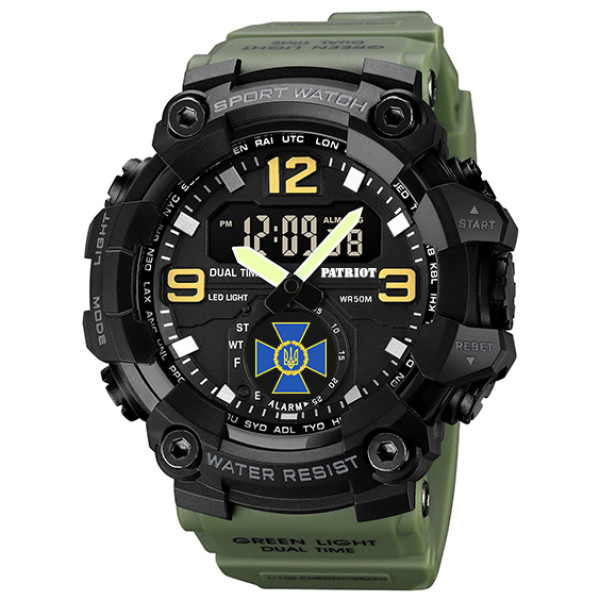 Годинник наручний Patriot 003AGSBU СБУ Зелені  + Коробка