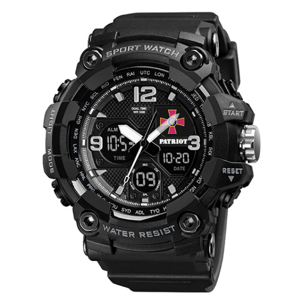 Годинник наручний Patriot 006BKSU ЗСУ Чорні + Коробка.