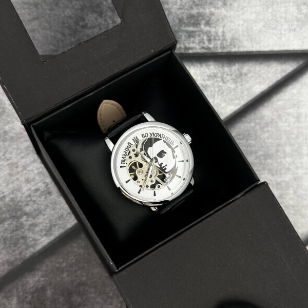 Годинник наручний Patriot 022 Silver-Black Mechanic Вільний бо Українець